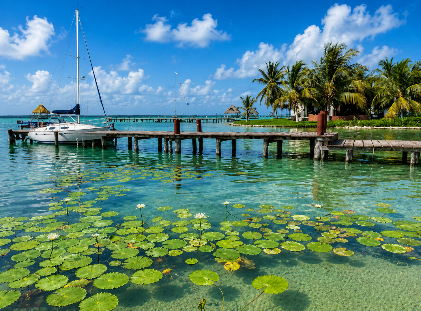 Lagoon Dock Sailboat