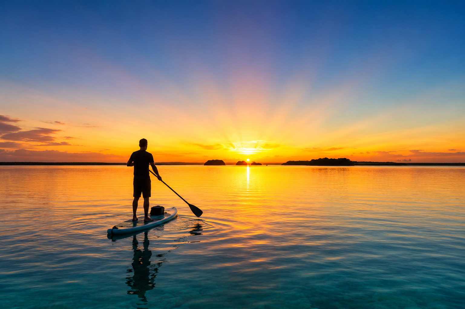 Paddleboarding in Bacalar